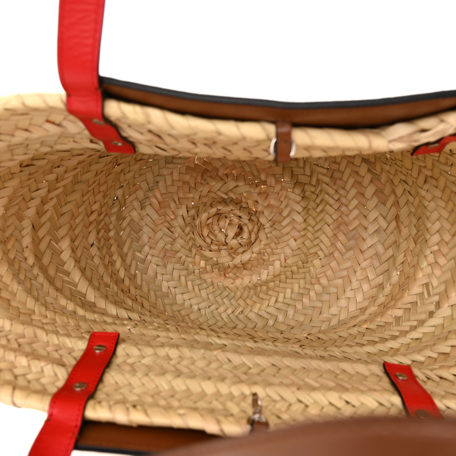 Christian Louboutin Woven Straw Loubishore Tote Beige 5 of 11