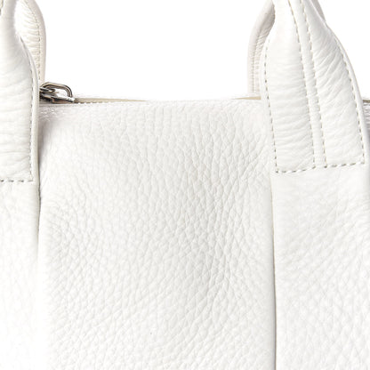 Alexander Wang Pebbled Lambskin Rocco Duffel White Iridescent Hardware 14 of 15