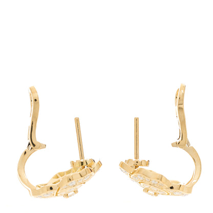 Chanel 18K Yellow Gold Diamond Bouton de Camélia Earrings 5 of 7