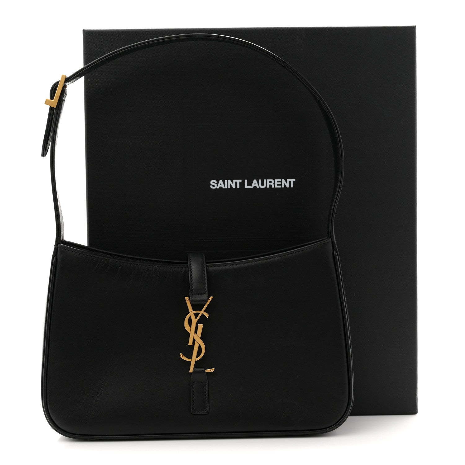 Saint Laurent Smooth Calfskin Le 5 A 7 Hobo Black 12 of 12