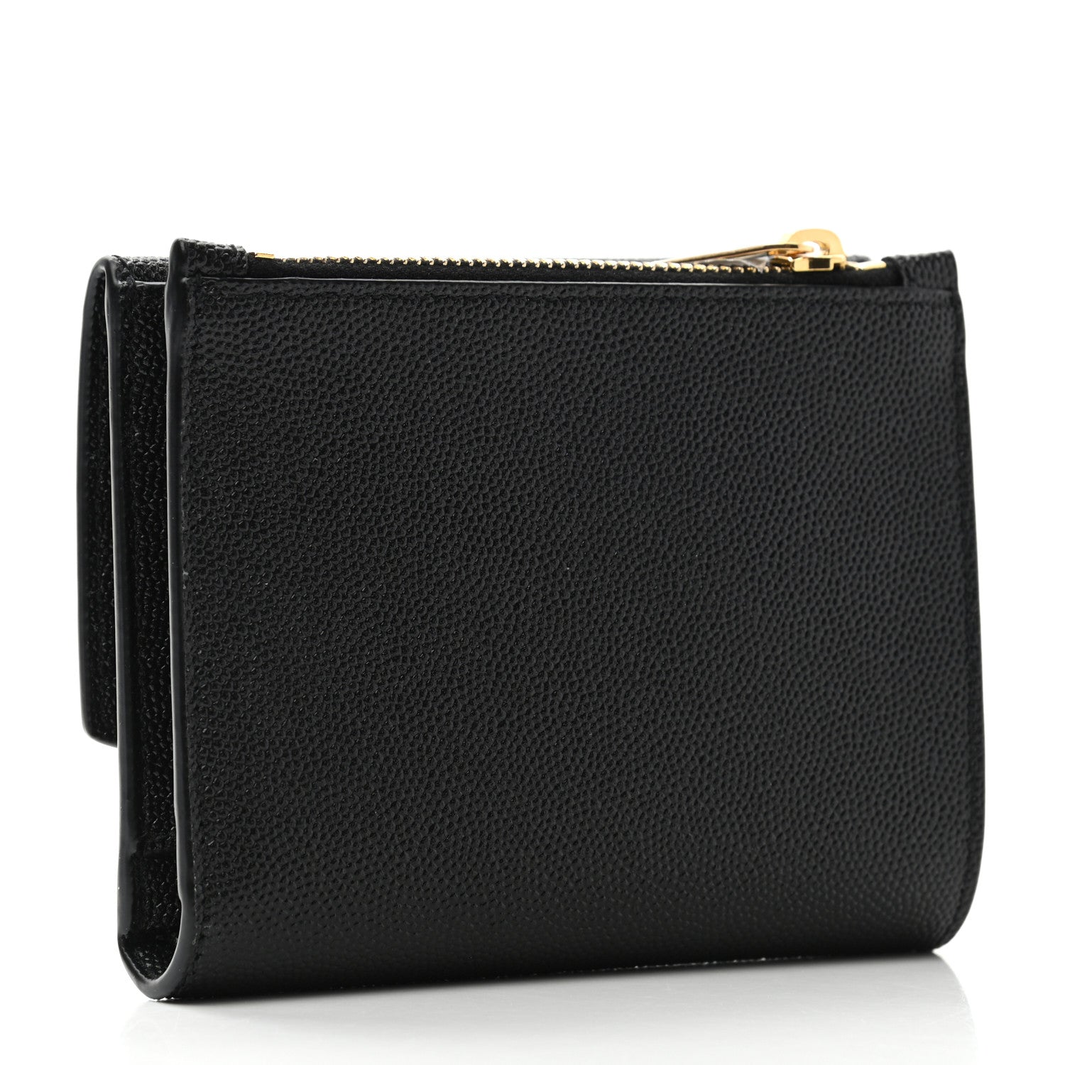 Saint Laurent Grain De Poudre Monogram Bi-Fold Wallet Black 3 of 8