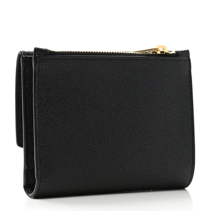 Saint Laurent Grain De Poudre Monogram Bi-Fold Wallet Black 3 of 8