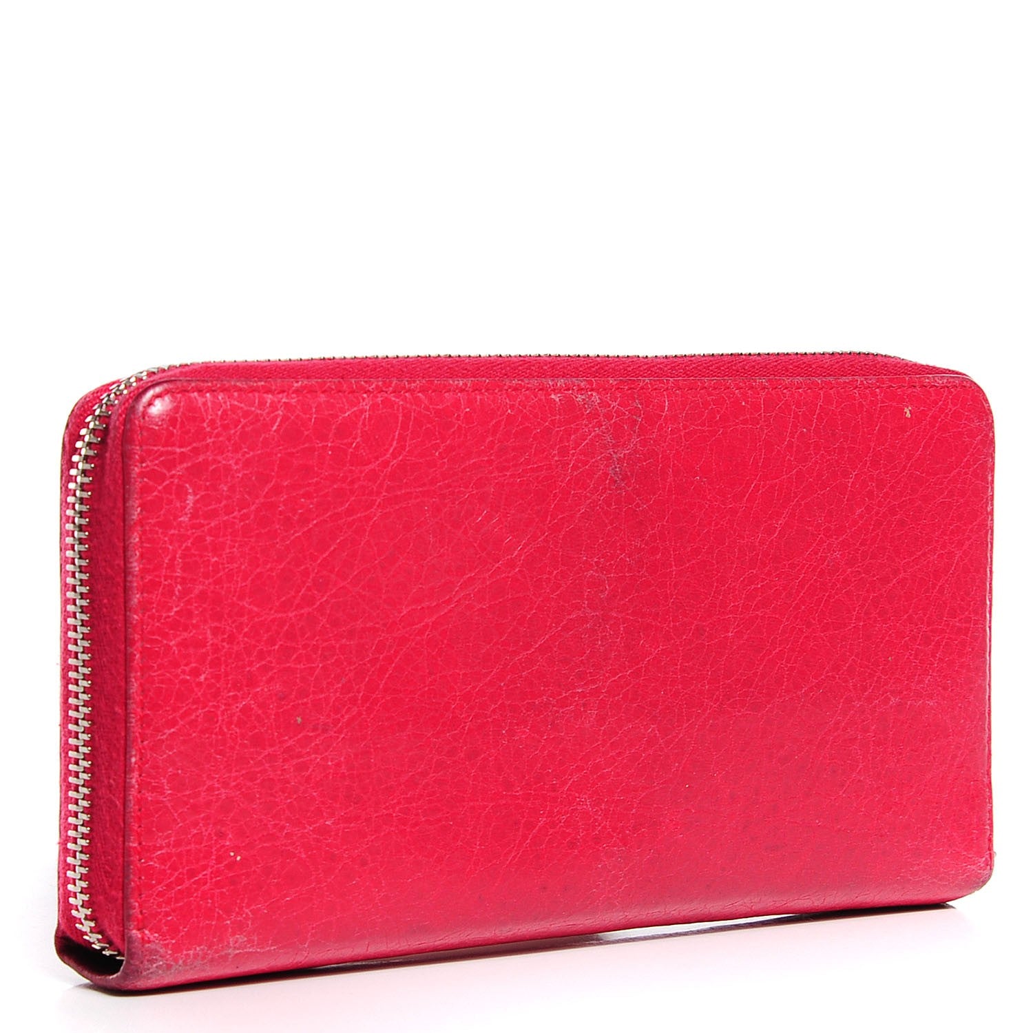 Balenciaga Agneau Giant 12 Silver Hardware Continental Zip Around Wallet Rose Thulian 3 of 7