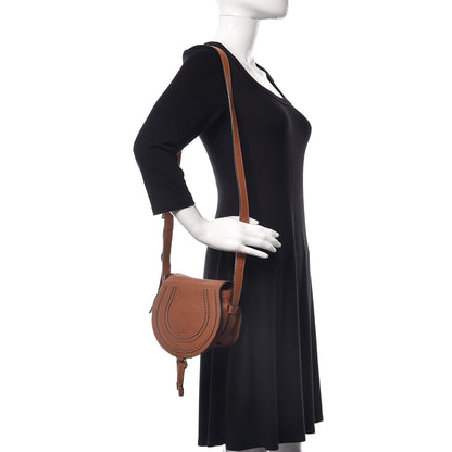 Chloe Calfskin Mini Marcie Round Crossbody Bag Tan 2 of 12