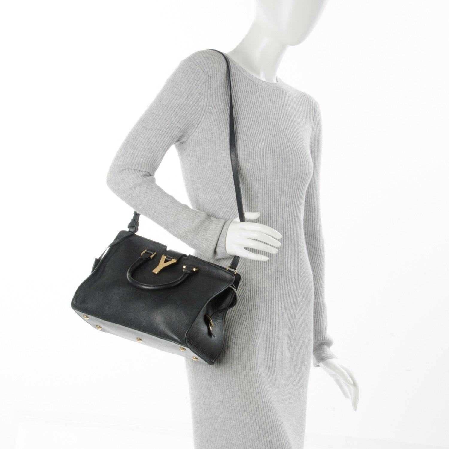 Saint Laurent Calfskin Small Classic Y Cabas Black 2 of 6
