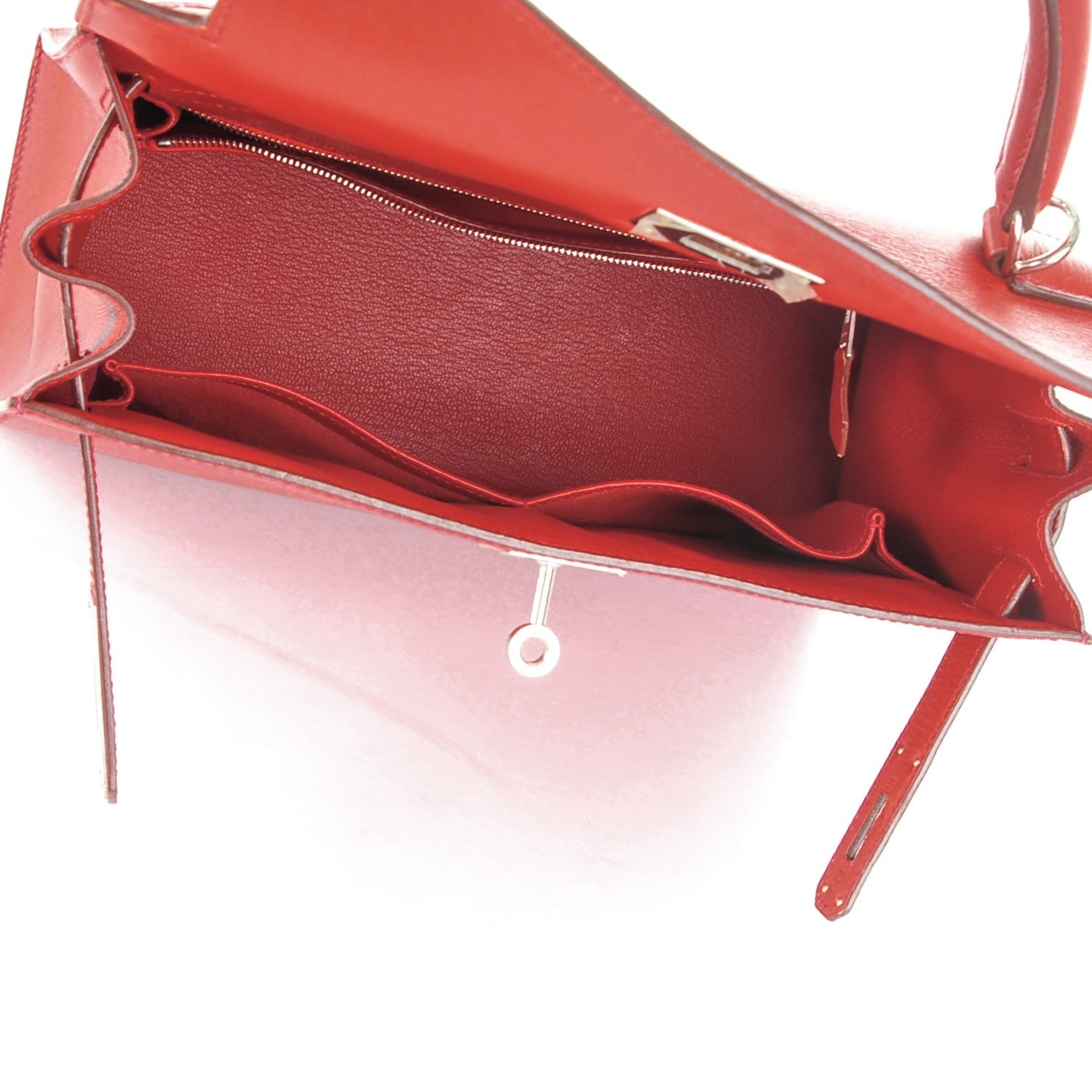 Hermes Box Kelly Sellier 28 Vermillion 7 of 27