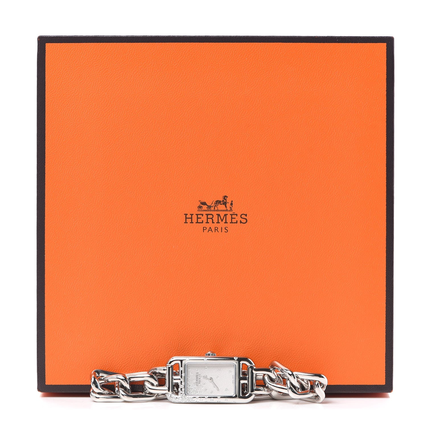 Hermes Stainless Steel Diamond 17mm Nantucket Jete De Diamants Quartz Watch 6 of 6