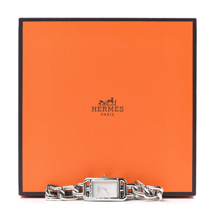 Hermes Stainless Steel Diamond 17mm Nantucket Jete De Diamants Quartz Watch 6 of 6