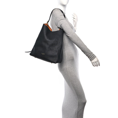 Louis Vuitton Grained Calfskin Low Key Hobo MM Black 2 of 9