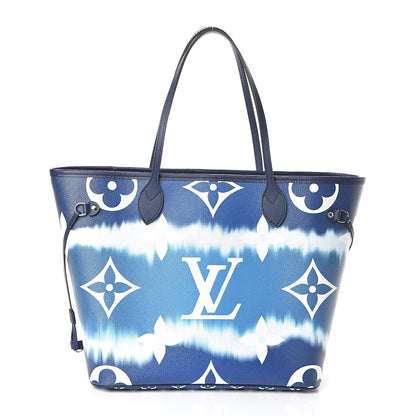 Louis Vuitton Monogram Escale Neverfull MM Blue 2 of 11