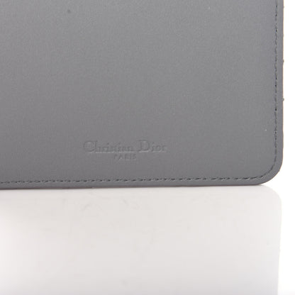 Christian Dior Lambskin Cannage Large Lady Dior Zip Wallet Grey 6 of 8