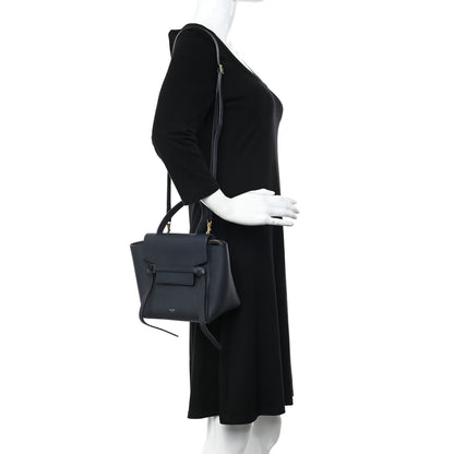 Celine Baby Grained Calfskin Nano Belt Bag Abyss Blue 2 of 16
