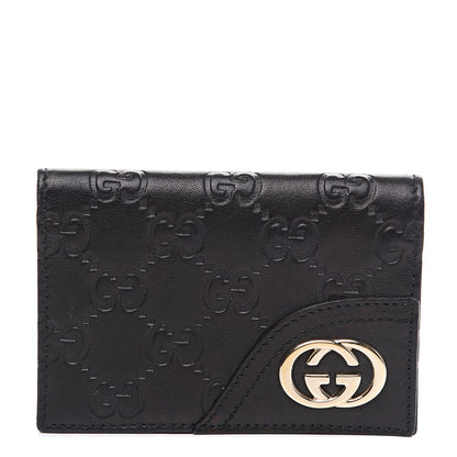 Gucci Guccissima Card Case Black 1 of 9