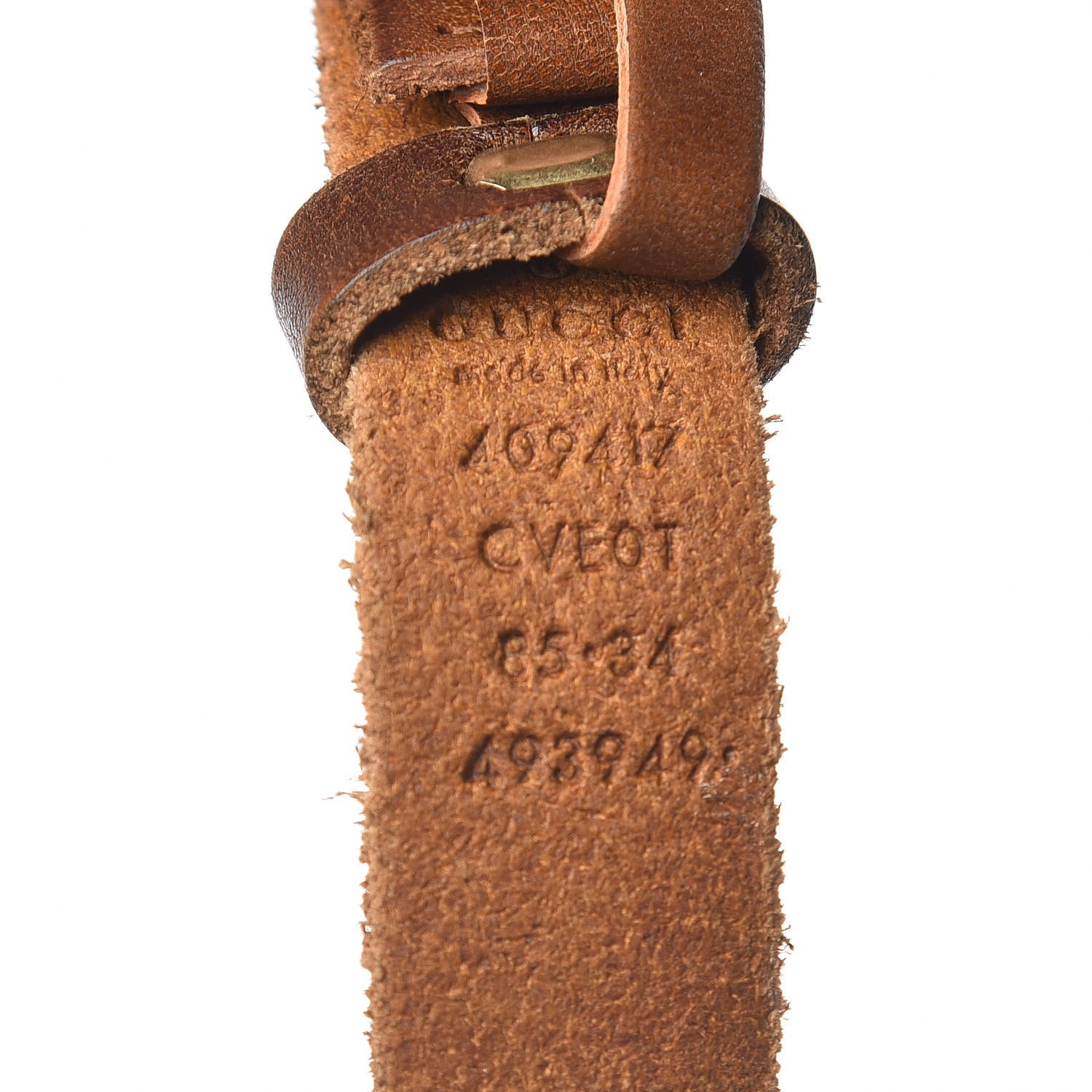 Gucci Faded Calfskin Double G 20mm Belt 85 34 Cuir 4 of 7