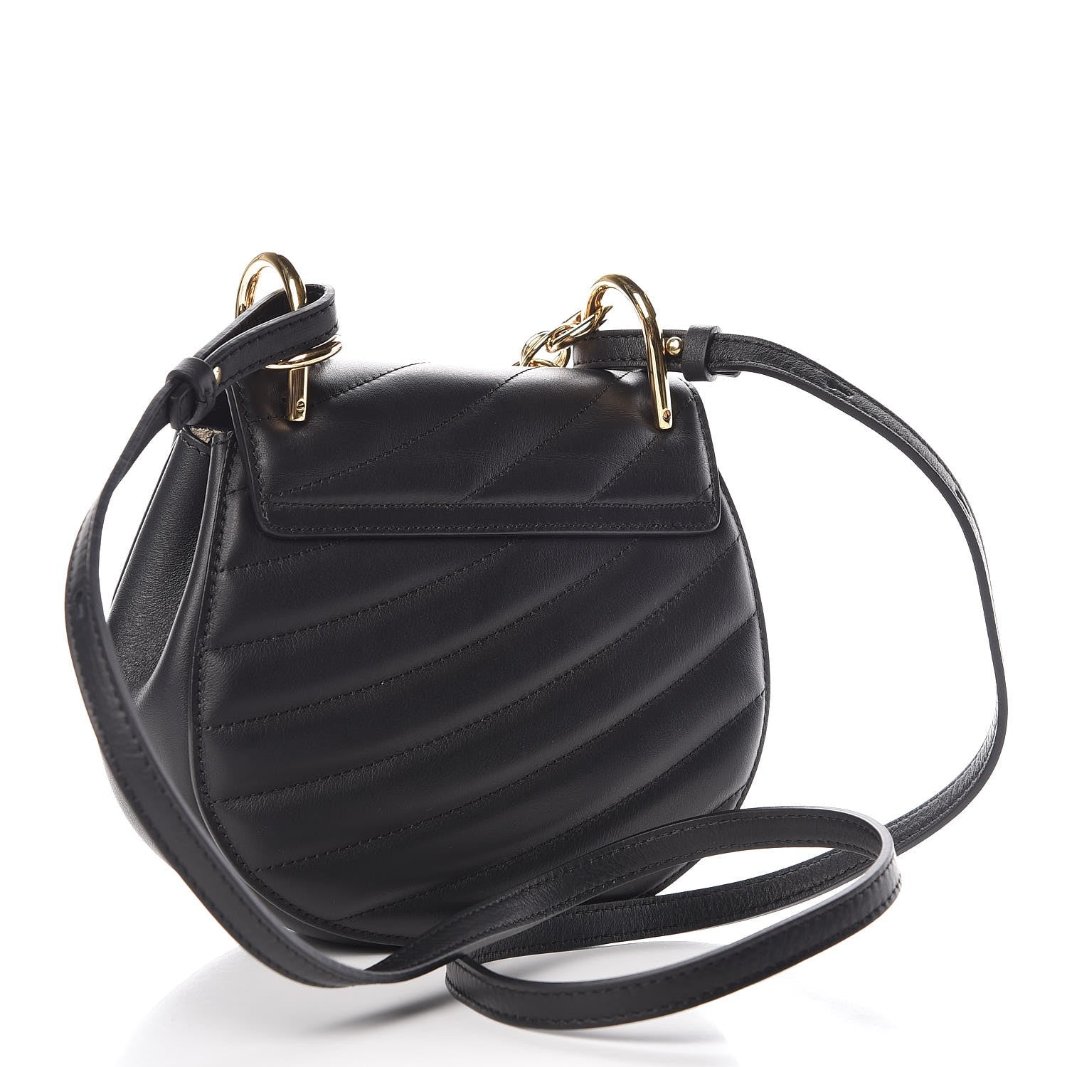 Chloe Calfskin Quilted Mini Drew Bijou Shoulder Bag Black 3 of 7