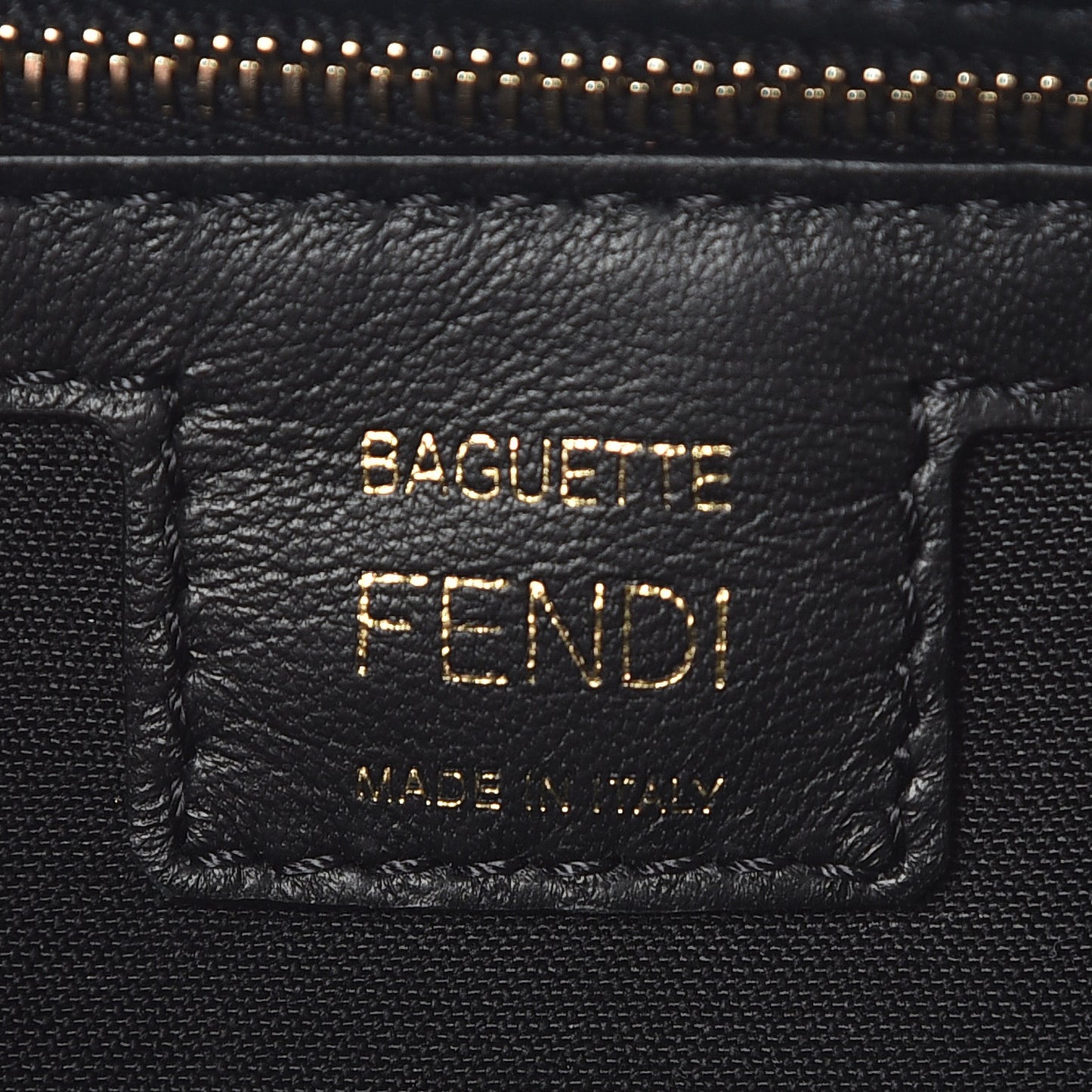 Nappa FF 1974 Embossed Baguette Black