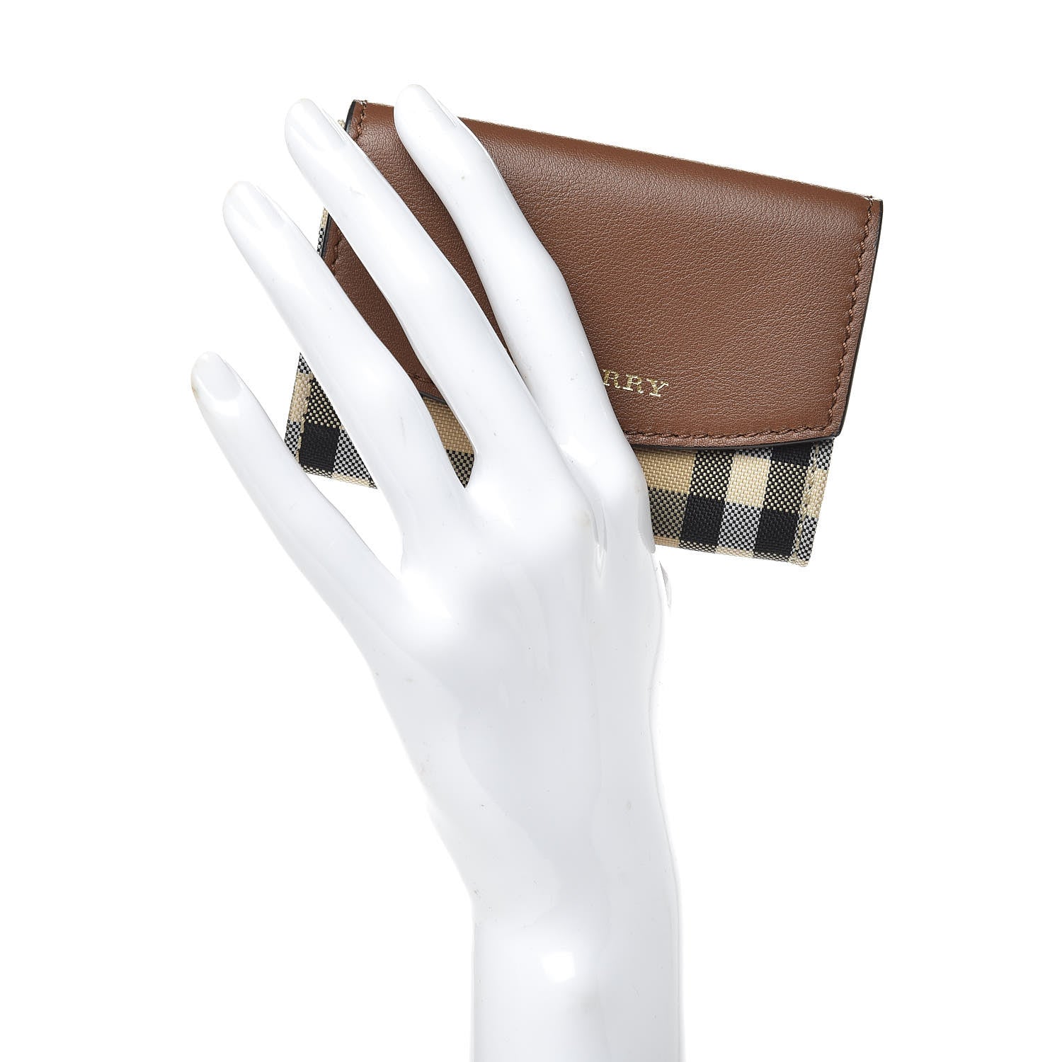 Burberry Calfskin Horseferry Check Chesam Card Case Tan 2 of 7