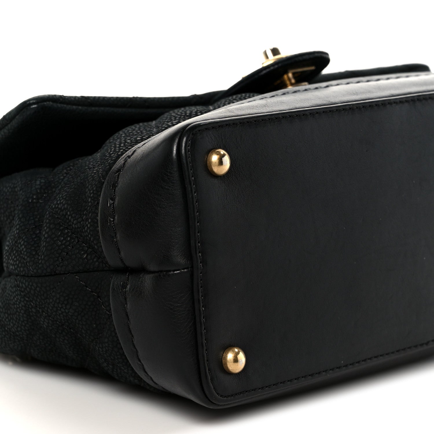 Chanel Iridescent Grained Calfskin Medium Globe Trotter Flap Black 10 of 11