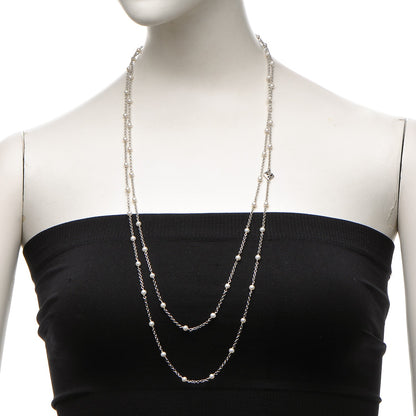 David Yurman Sterling Silver Pearl 3.5mm Chain Necklace 2 of 6