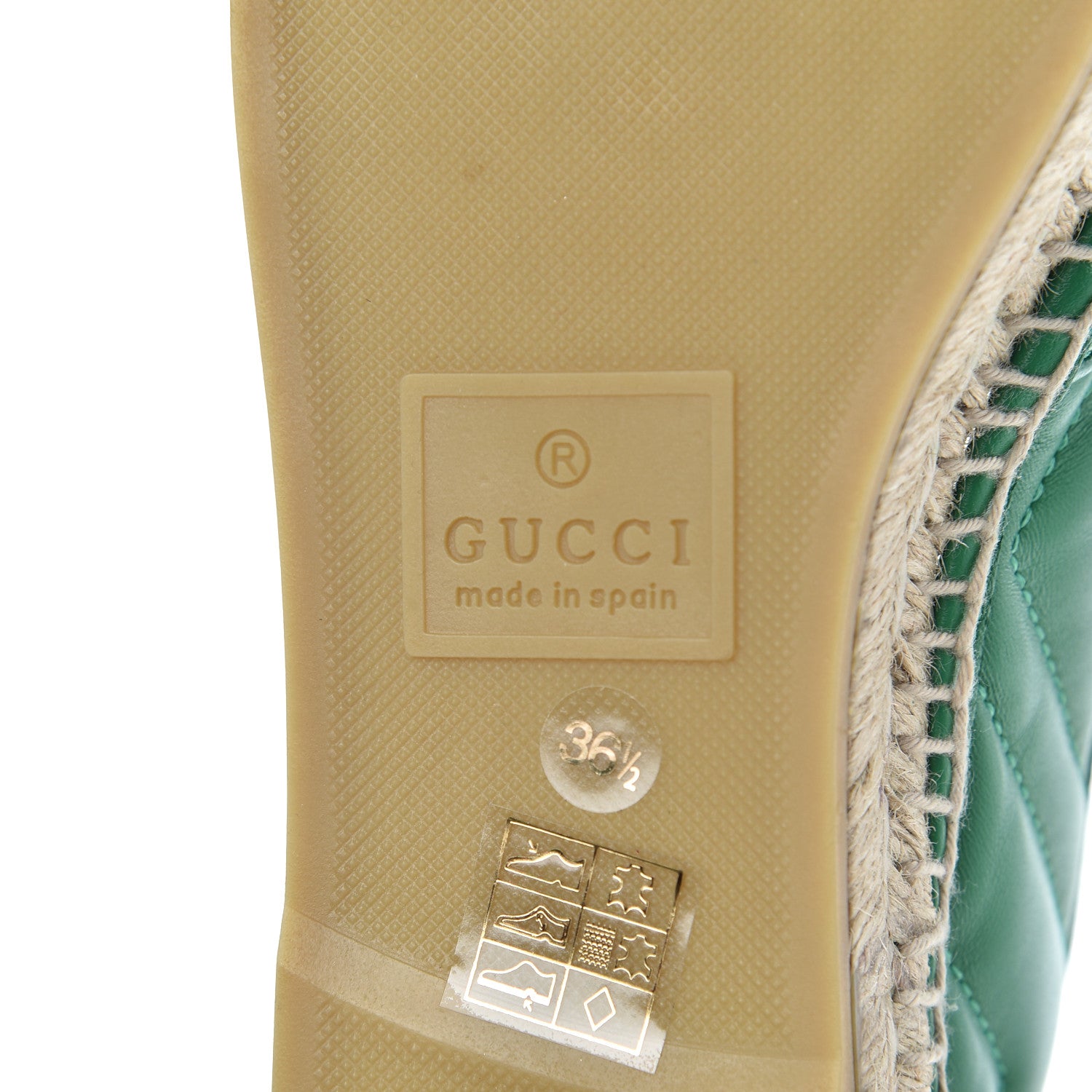Gucci Nappa Matelasse GG Marmont Espadrilles 36.5 New Shamarock 7 of 14