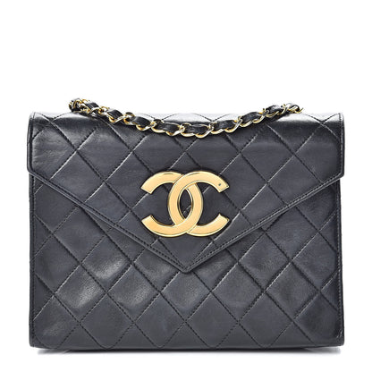 Chanel Lambskin Quilted Small Single Flap Navy 1 of 14