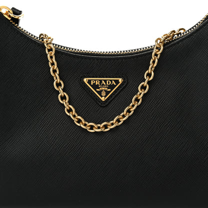 Prada Saffiano Lux Re-Edition 2005 Shoulder Bag Black 9 of 11
