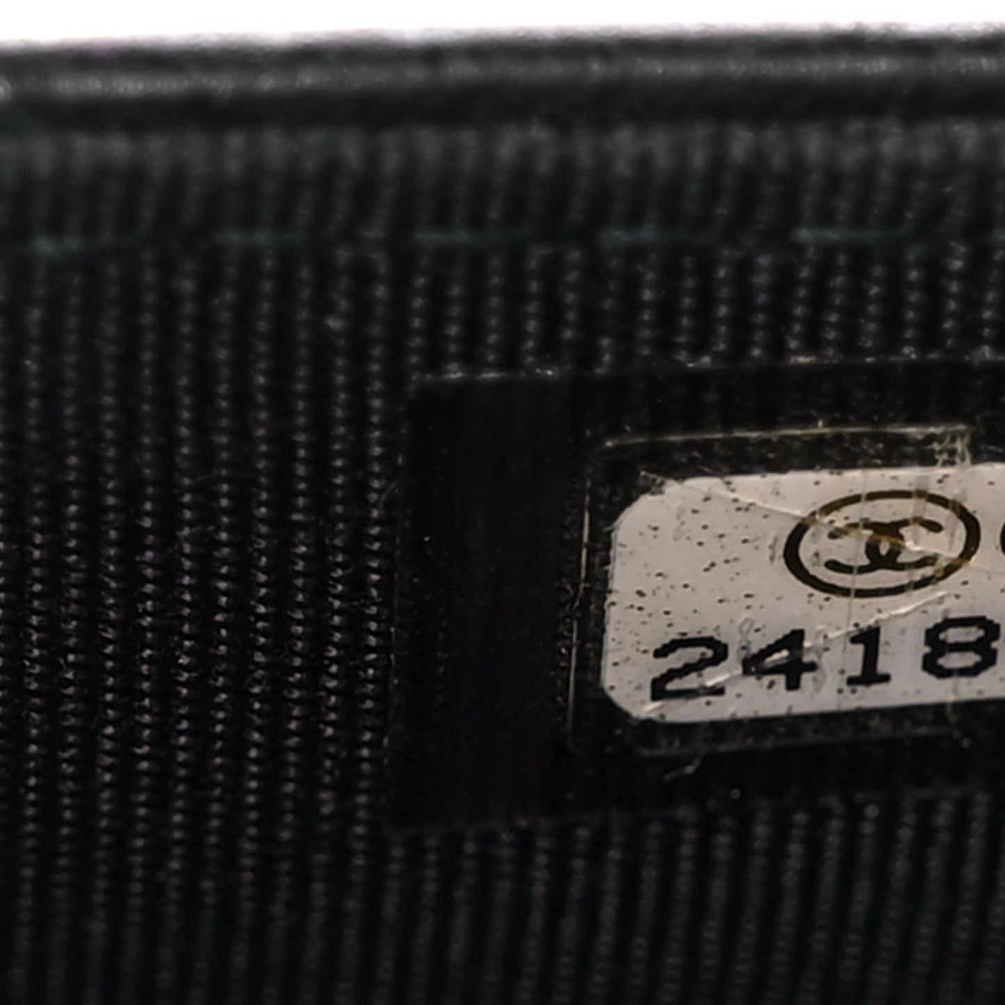 Crumpled Calfskin Quilted Wallet On Chain WOC So Black