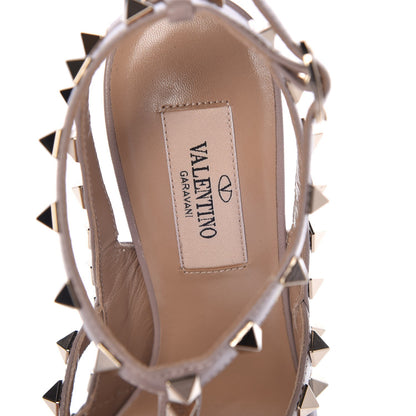 Valentino Garavani Patent Nappa Rockstud Ankle Strap 100mm Pumps 36.5 Poudre 7 of 8