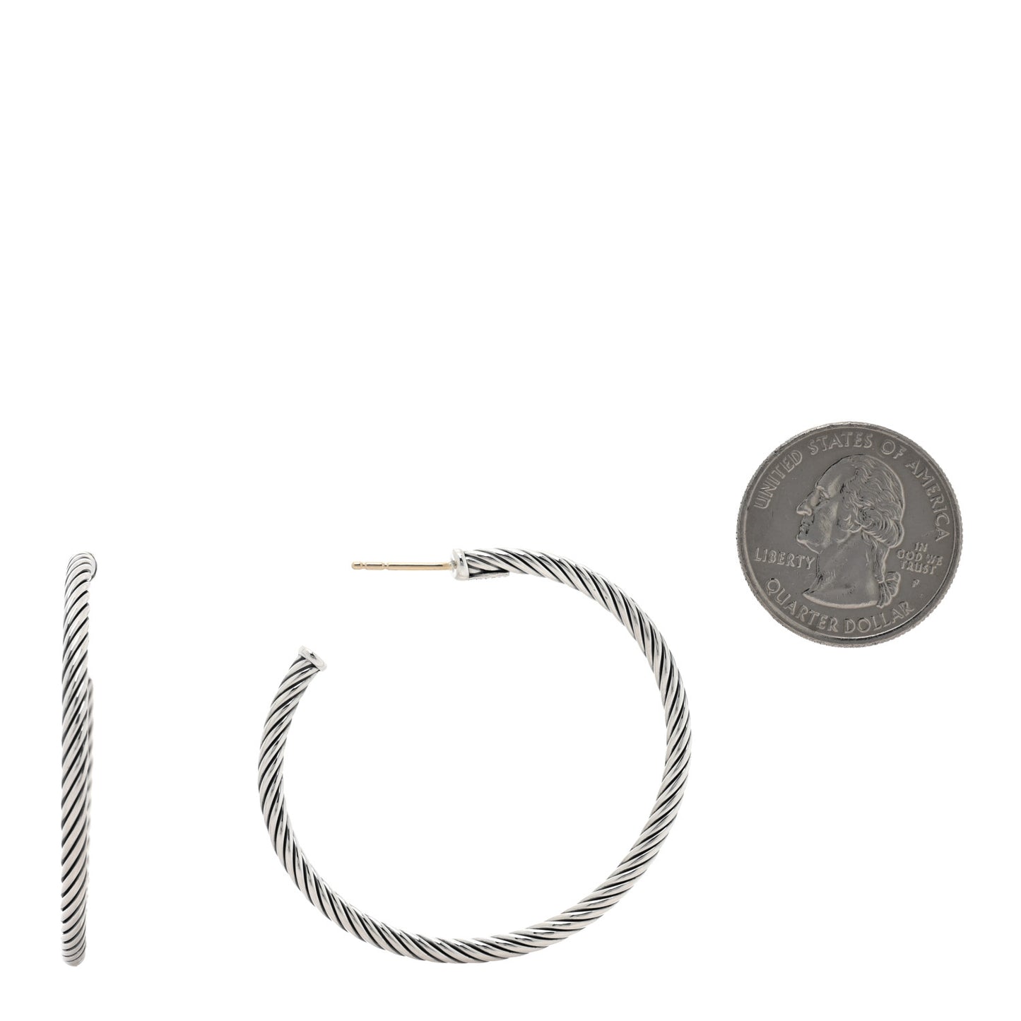Sterling Silver 45mm Cable Classics Hoop Earrings