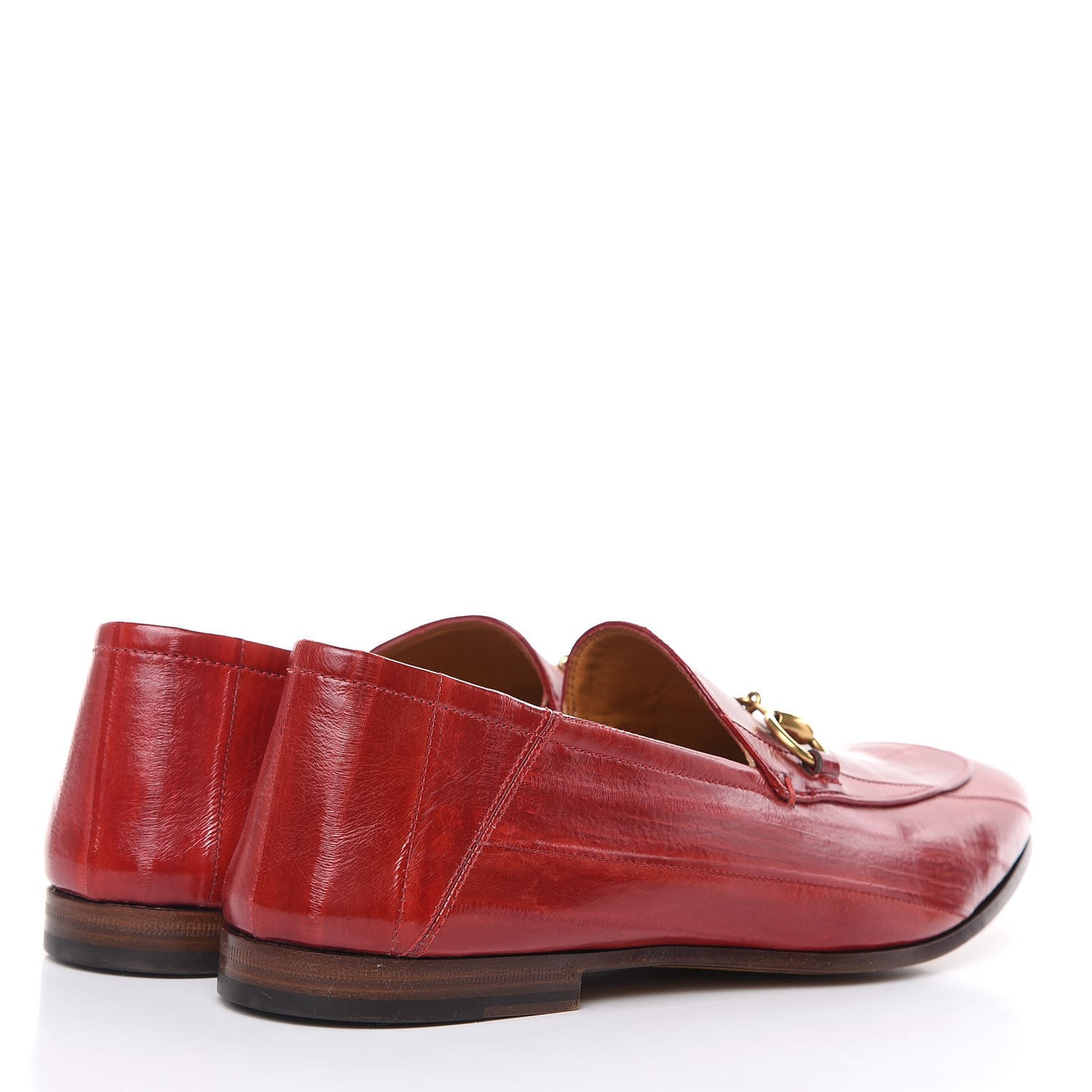 Eel Mens Brixton Horsebit Loafers 10 Vulcanic Red