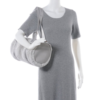 Chanel Rabbit Fur Sport Shoulder Bag Grey 2 of 10
