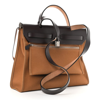 Hermes Vache Hunter Toile Herbag Zip 31 PM Alezan Ebene 3 of 13