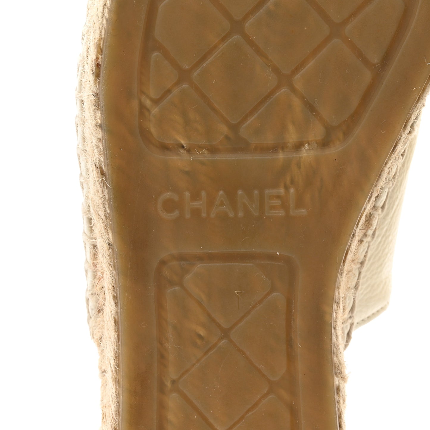 Calfskin CC Espadrille Mules 38 White