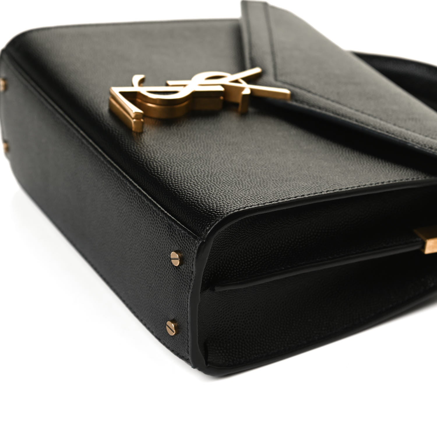 Saint Laurent Grain de Poudre Mini Classic Monogram Cassandra Top Handle Black Rouge Legion 11 of 12