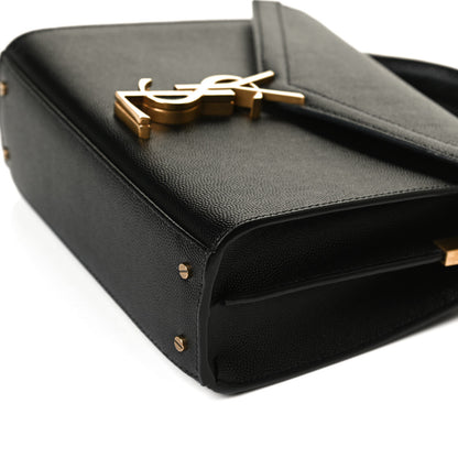 Saint Laurent Grain de Poudre Mini Classic Monogram Cassandra Top Handle Black Rouge Legion 11 of 12