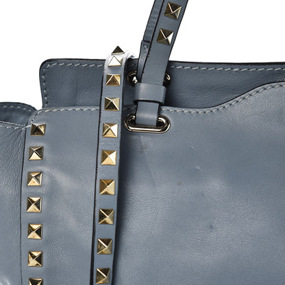 Valentino Garavani Vitello Medium Rockstud Tote Bright Blue 14 of 21