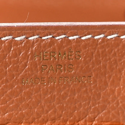 Hermes Evercolor Cavale Kelly Wallet To Go Gold 6 of 11