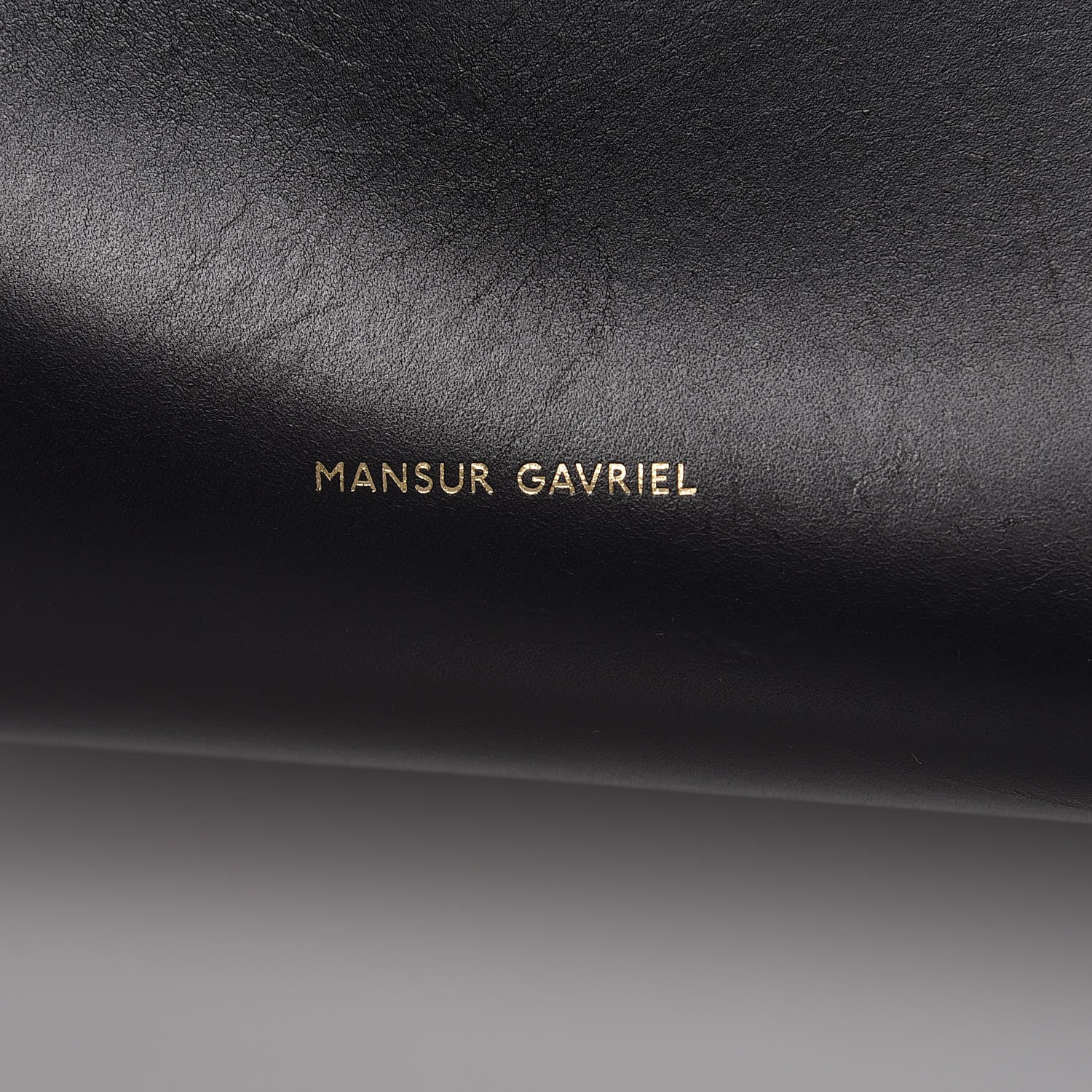 Mansur Gavriel Vegetable Tanned Calfskin Bucket Bag Black Royal 9 of 13
