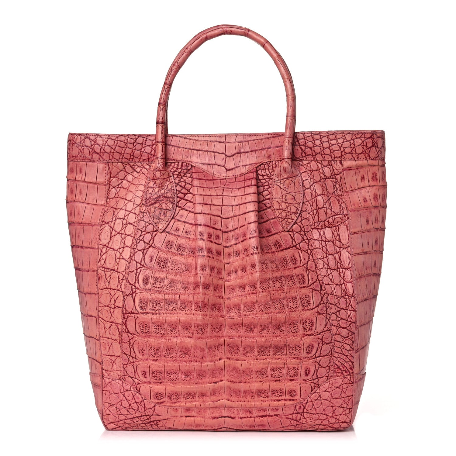 Nancy Gonzalez Crocodile Satchel Light Coral 1 of 12
