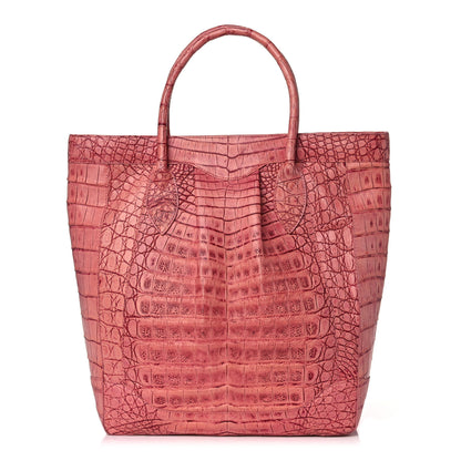 Nancy Gonzalez Crocodile Satchel Light Coral 1 of 12