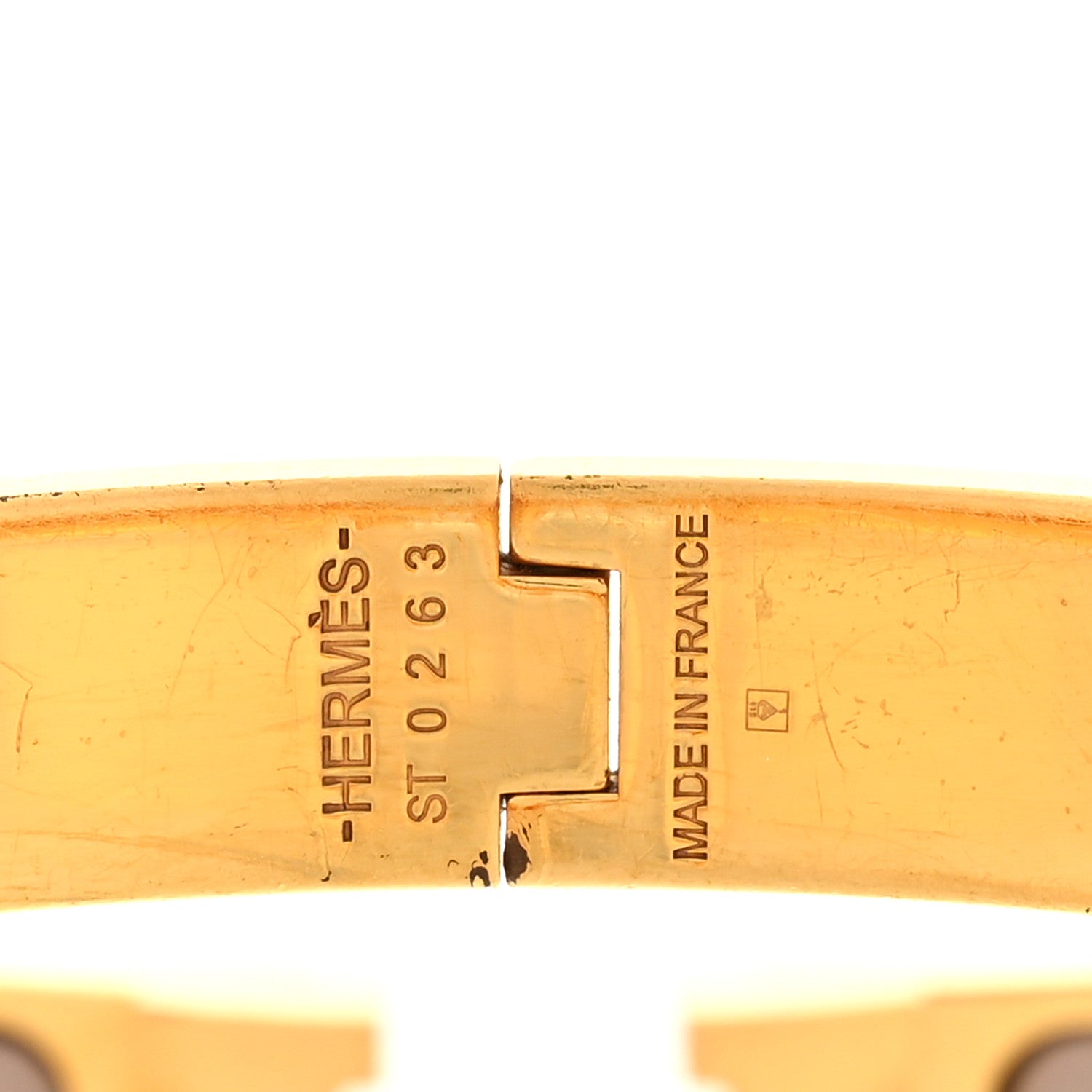 Hermes Enamel Narrow Clic Clac H Bracelet PM Marron Glace 4 of 5