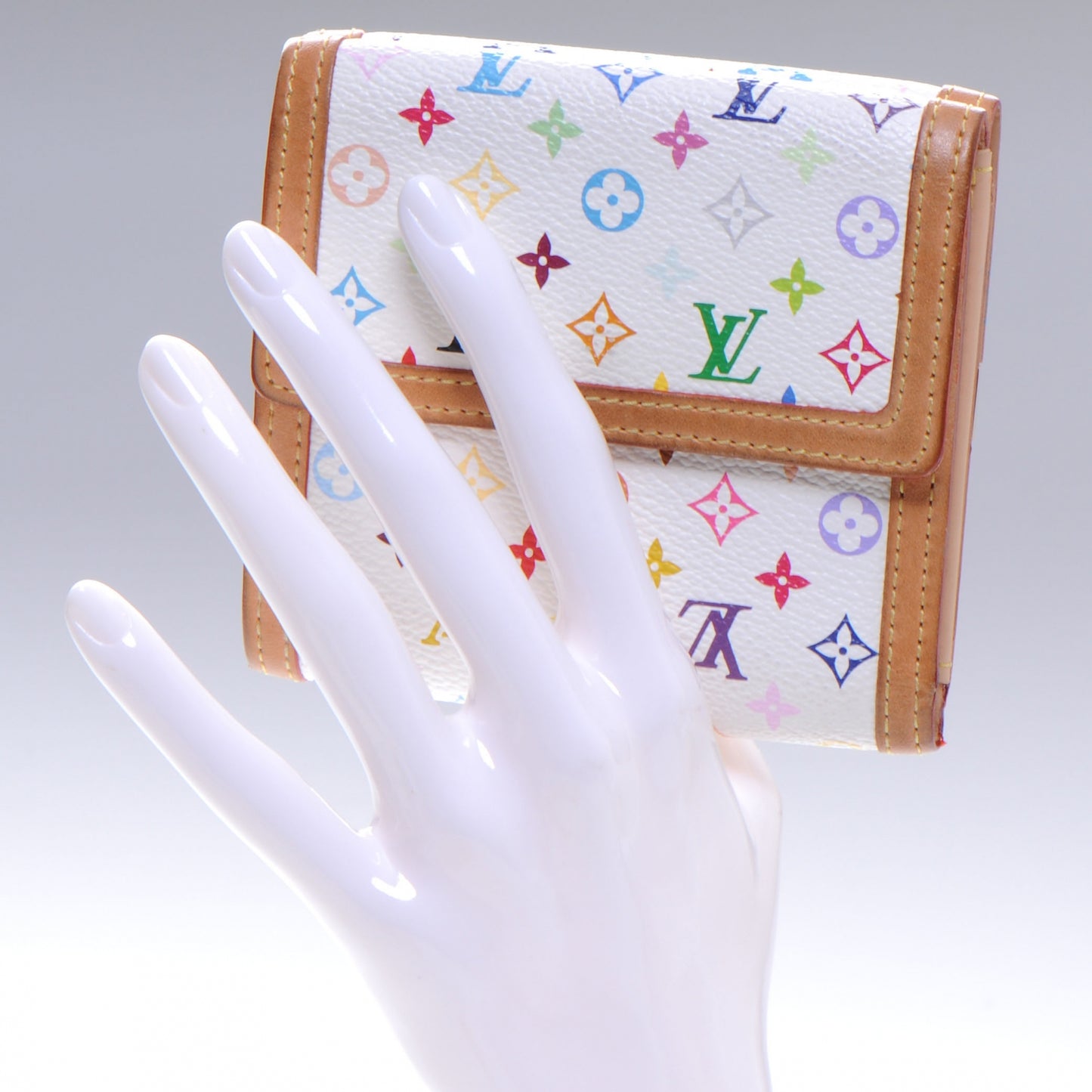 Monogram Multicolor Porte-Monnaie Billets Wallet White