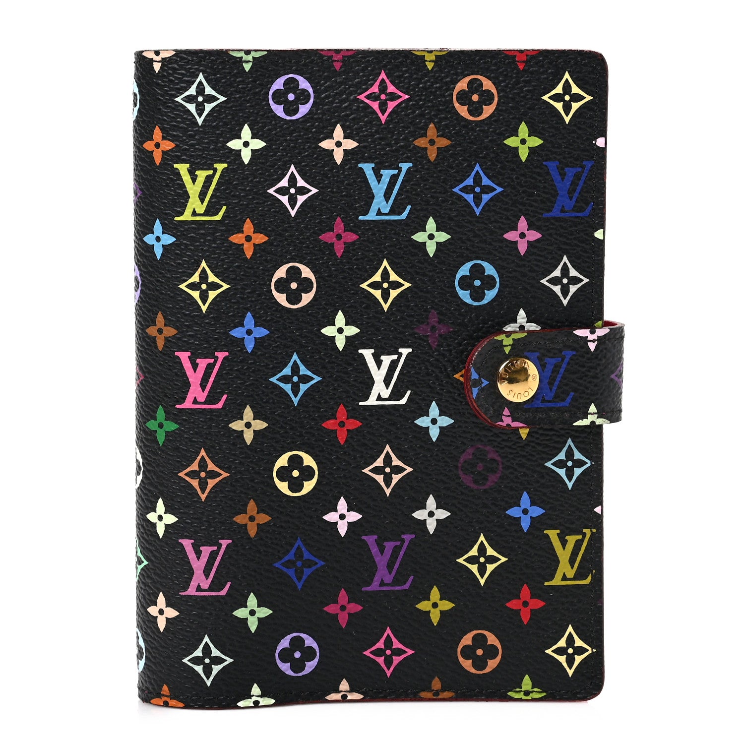 Louis Vuitton Monogram Multicolor Small Ring Agenda Cover Black Grenade 1 of 6