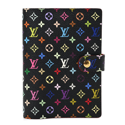 Louis Vuitton Monogram Multicolor Small Ring Agenda Cover Black Grenade 1 of 6