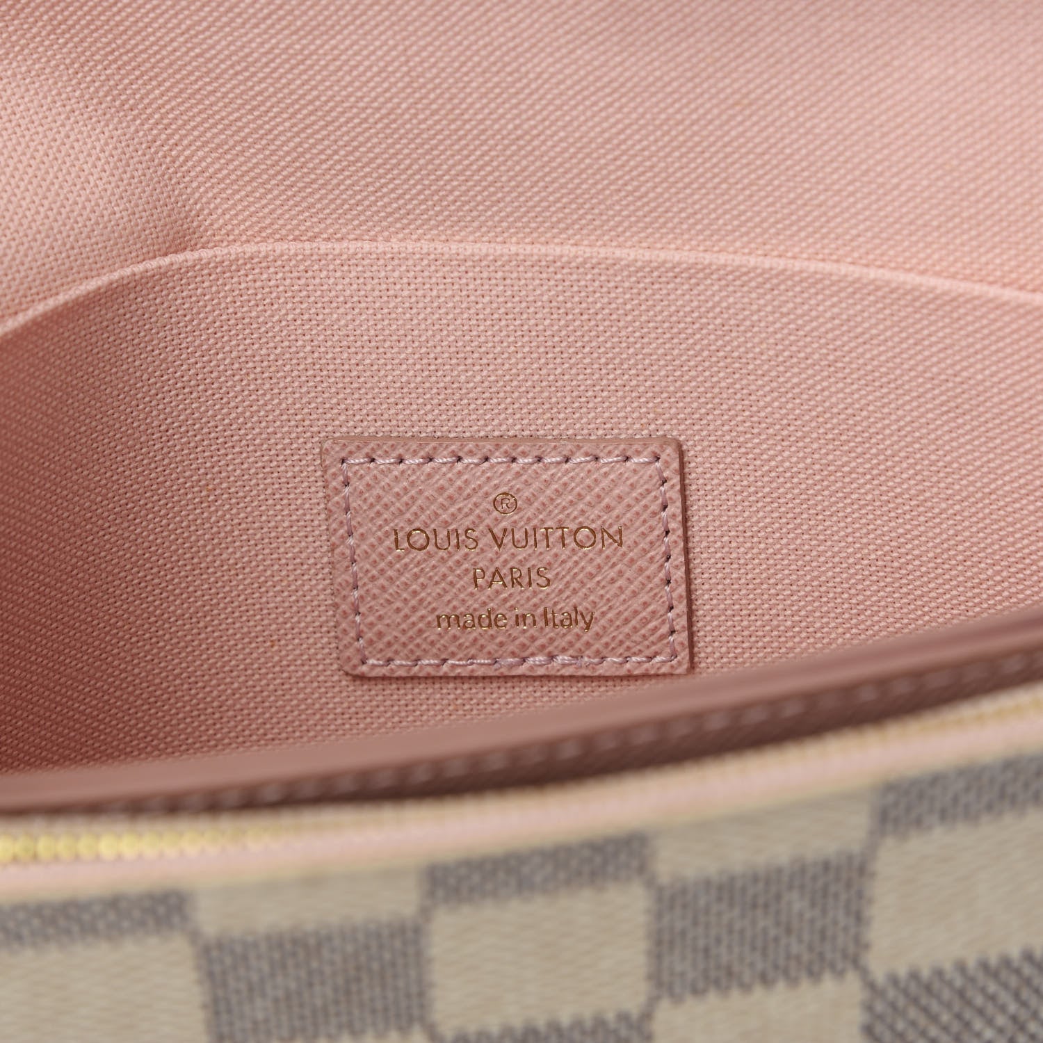 Louis Vuitton Damier Azur Pochette Felicie Chain Wallet Rose Ballerine 7 of 8