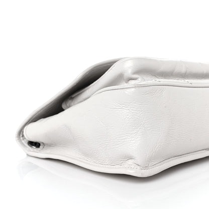 Saint Laurent Crinkled Calfskin Matelasse Monogram Medium Niki Chain Satchel Pearl White 8 of 9