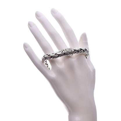 John Hardy Sterling Silver 7.5mm Classic Chain Woven Bracelet XL 2 of 5