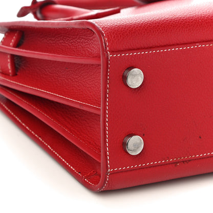 Saint Laurent Grained Calfskin Nano Sac De Jour Lipstick Red 8 of 15