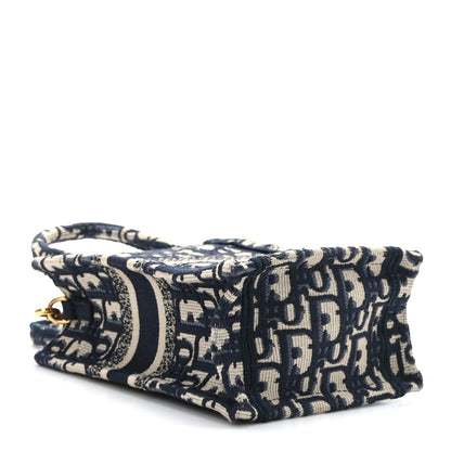 Christian Dior Oblique Mini Book Tote Phone Bag Blue 4 of 9