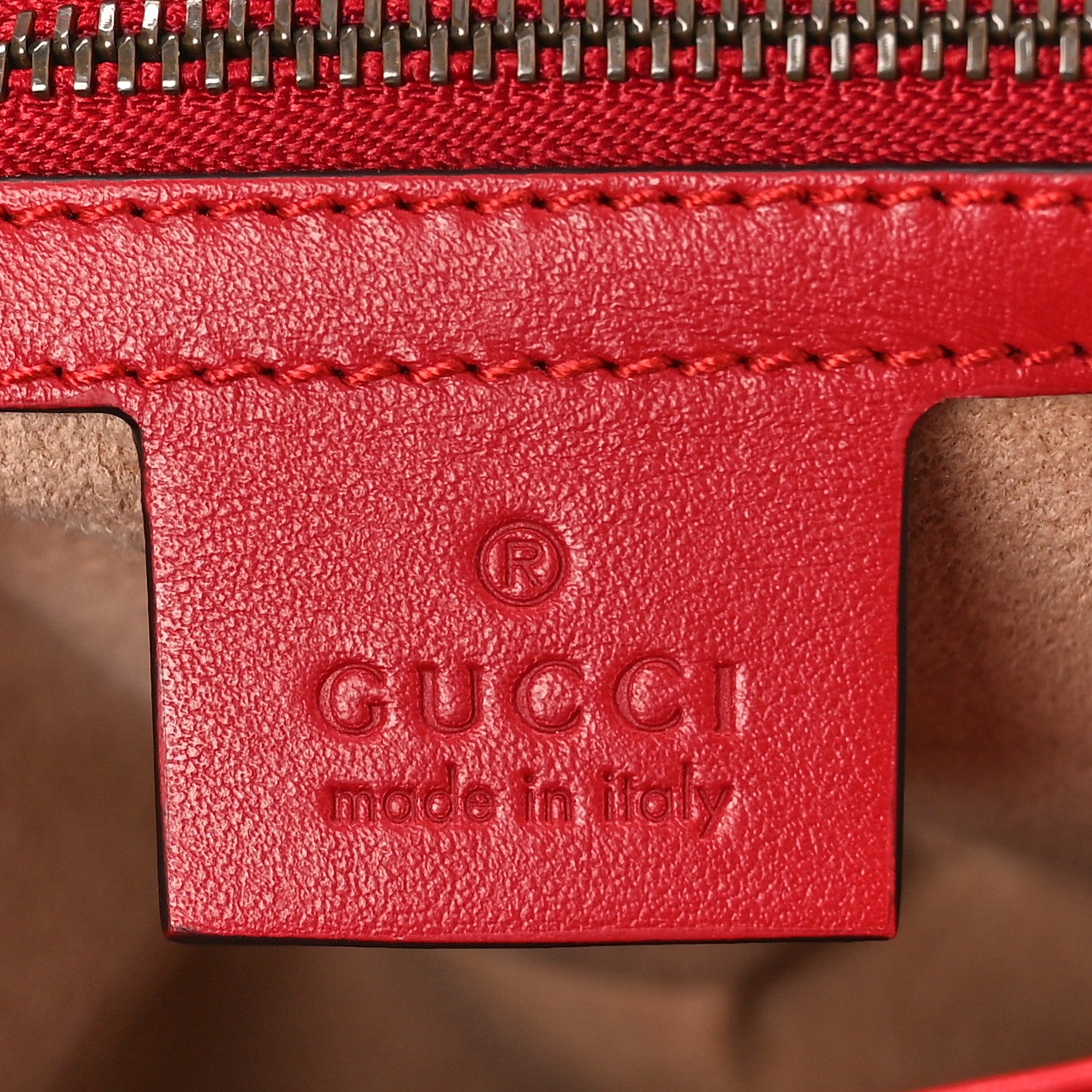 Gucci Calfskin Matelasse Small GG Marmont Shoulder Bag Hibiscus Red 6 of 9